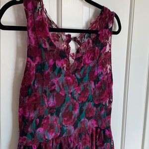 Floral Dress with Lace